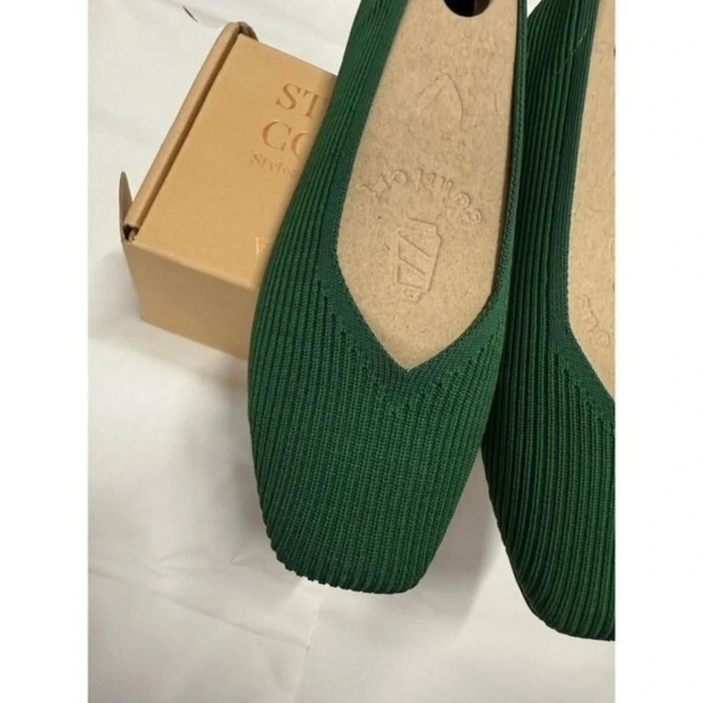 VIVAIA Margot 2.0 Forest Green Knit Ballet Flats EU/38.5 US/7.5